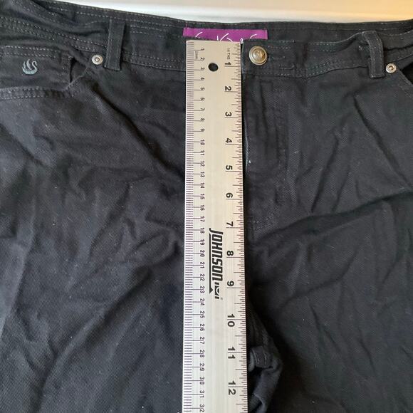 Gloria Vanderbilt Women Denim Straight Leg Jeans Size 16W, Black - Picture 4 of 12